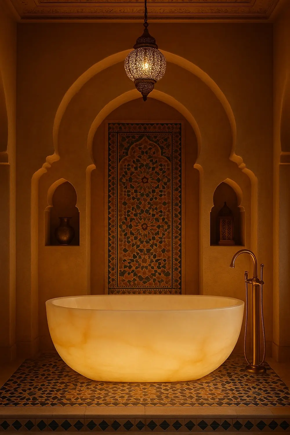 Himalayan onyx bath